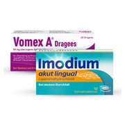 Produktabbildung: IMODIUM akut lingual + Vomex A Dragees 1 Set