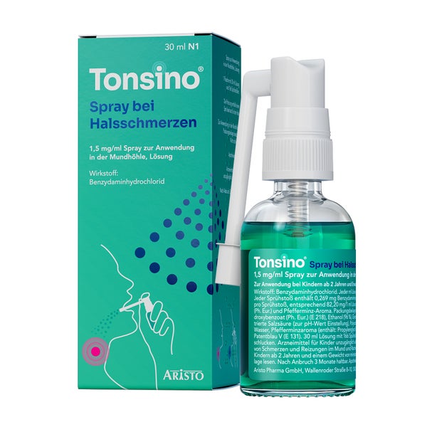 Tonsino Spray B.hals.1,5mg/ml Spr.z.anw.i.d.mundhö 30 ml
