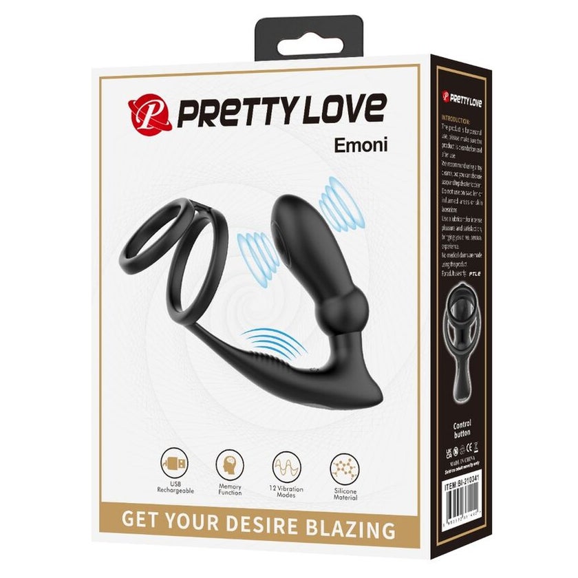 Pretty Love - Emoni Penisring + Anal Plug günstig kaufen