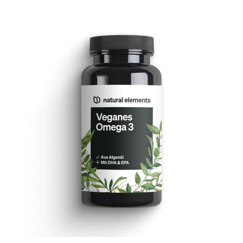 Omega 3 vegan aus Algenöl - 90 Kapseln - Hochdosiert mit hochwertigem EPA und DHA (in Triglycerid-Form) - für Veganer, Laborgeprüft, nachhaltig und vor Natur aus schadstoffarm 90 St