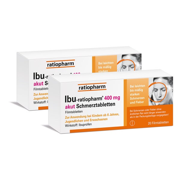 Ibu ratiopharm 400mg akut Dopplpack 2X20 St