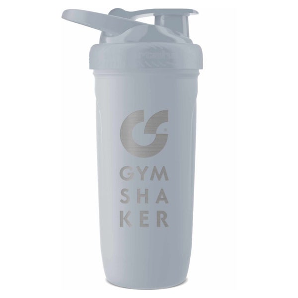 GYMSHAKER Protein Shaker Edelstahl Trinkflasche Grau 1 St