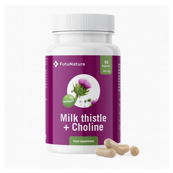 FutuNatura Mariendistel (Silymarin) + Cholin zur Entgiftung der Leber 90 St
