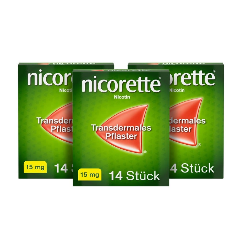 nicorette TX-Pflaster 15mg 3X14 St