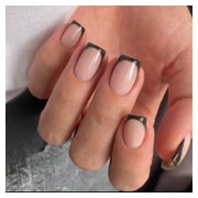 Fingernägel Press On Soft Gel French Tip 30 Stück Kurz Eckig 1 St