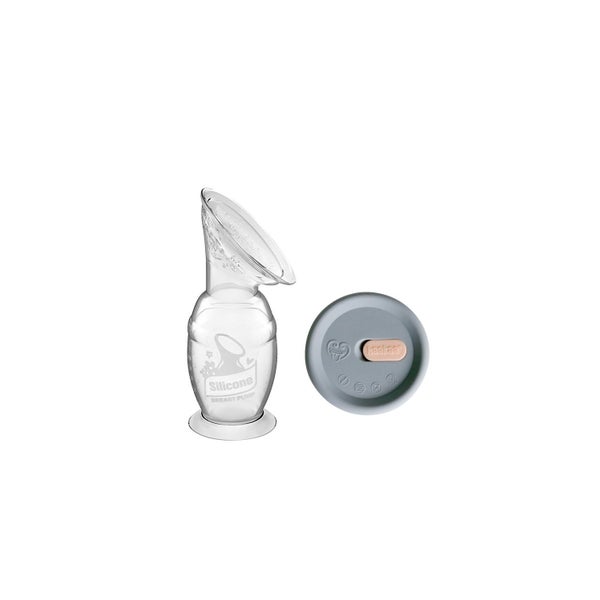 Muttermilchpumpe mit Saugfuss 100ml + Silikondeckel Set