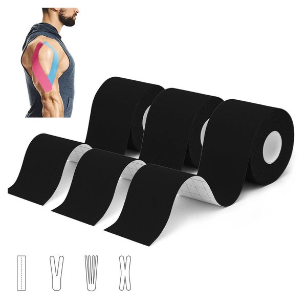 LiangMai Kinesiologie Tape Set (3 Rollen, 5m x 5cm) - Wasserfest &