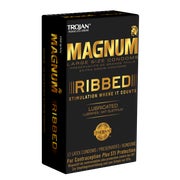 «Magnum Ribbed» große Kondome mit gekreuzten Rippen (12 Kondome) 12 St