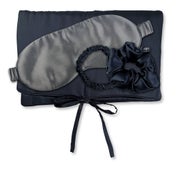 TRAVEL SET HAIR Tasche, Schlafmaske, Scrunchie S & Scrunchie M aus Seide