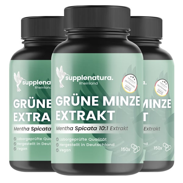supplenatura® Grüne Minze Extrakt Kapseln 150 Stück 400 mg 450 St