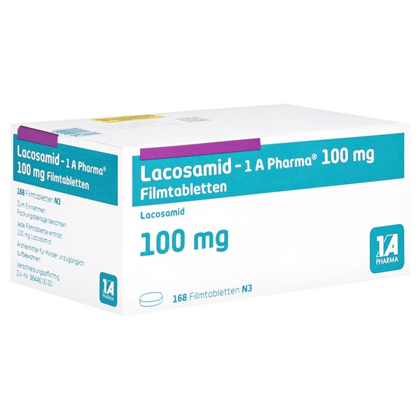 LACOSAMID-1A Pharma 100 mg Filmtabletten 168 St