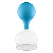 Pulox Schröpfglas aus Echtglas mit Saugball - 62mm in Blau 1 St