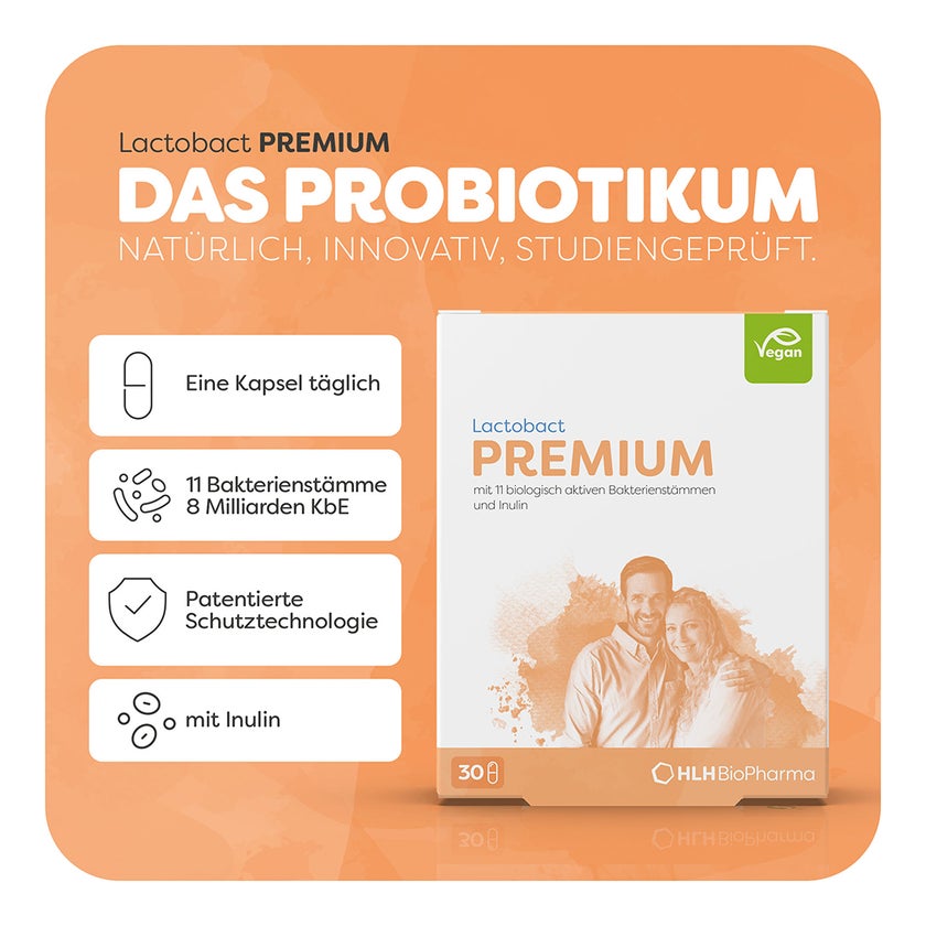 Lactobact PREMIUM – Darm-Probiotikum mit Inulin 30 St