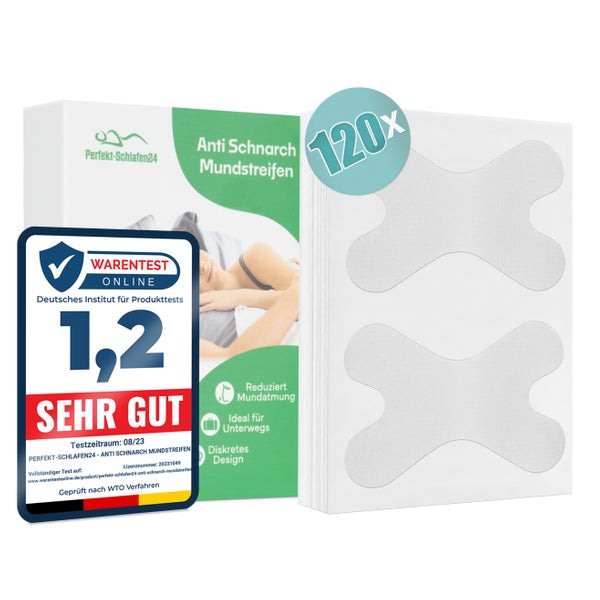 Perfekt-Schlafen24 – 120x transparente Anti-Schnarch Pflaster 120 St