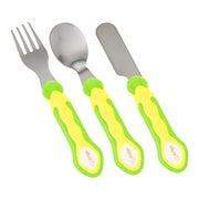 Kinder Besteckset 3-teilig bestehend aus Messer, Gabel und Löffel aus rostfreiem Edelstahl 1 St