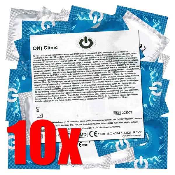 «Clinic» Kondome – 1000 Stück, medizinisch, zylindrisch, 52 (1000 Kondome) 1000 St