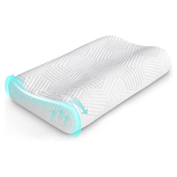 Orthopädisches Memory Foam Kopfkissen Weiß 50 x 36 cm - Höhe 1 St