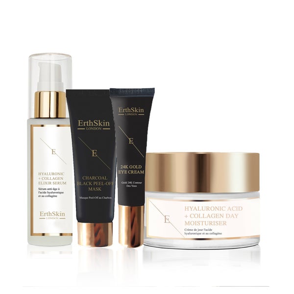 Augencreme + Kollagenserum + Tagescreme + Charcoal Black Peel-Off-Maske Set 1 St