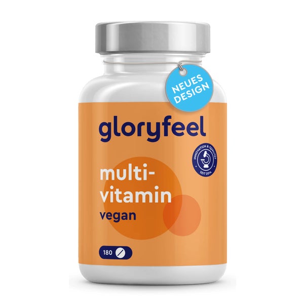gloryfeel® Multivitamin Vegan - Alle wertvollen Vitamine und Mineralien 180 St