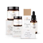 bedrop: Derma Set | Propolis Tinktur, Seife, Kapseln & Creme | Für Kinder & Erwachsene 220 g