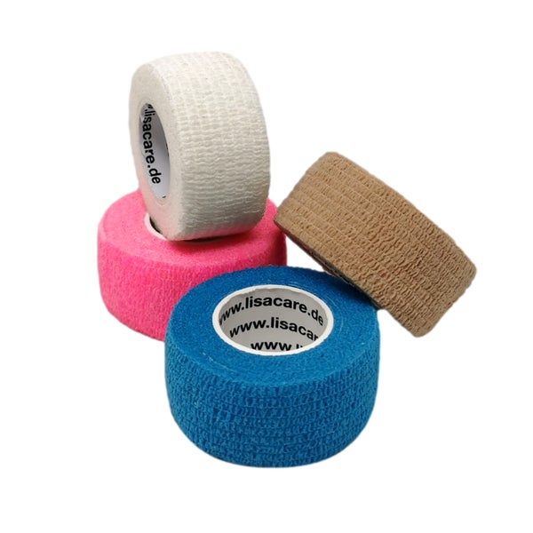 LisaCare Fingerpflaster 2,5cm x 4,5m - 4er Set Farbmix5 4 St