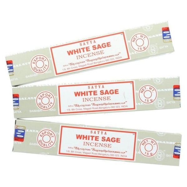 Satya Nag Champa Räucherstäbchen weiße 3er-Packung hochwerti 1 St