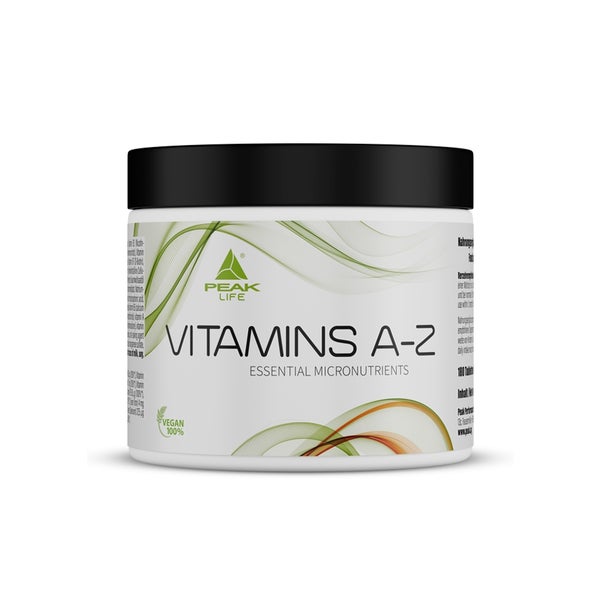 PEAK Vitamins A-Z - 180 Tabletten I 90 Portionen I Multivitamin Supplement zur Grundversorgung mit Mineralien, Spurenelementen, Vitaminen und Antioxidantien I vegan I glutenfrei