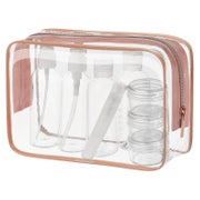 Reiseflaschen 8er 100ml Handgepäck Flüssigkeiten Rotgold01 1 St