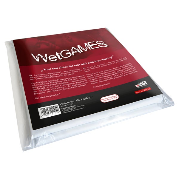 WetGAMES Sex-Laken, 180 x 220 cm, weiß, wasserfestes Laken (1 Stück) 1 St
