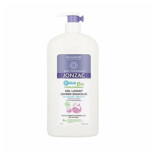 Jonzac Bébé Bio Gentle Dermo-Cleansing Gel 1L 1,096 l