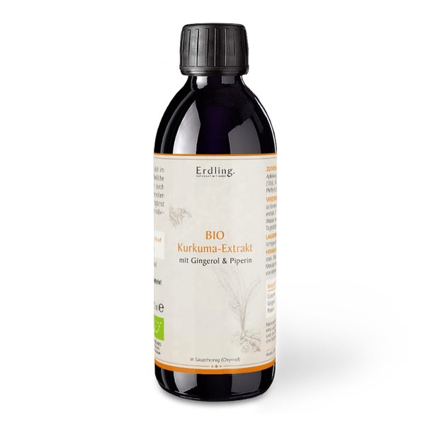 BIO Kurkuma-Extrakt mit Gingerol und Piperin in Oxymel - 250ml 250 ml