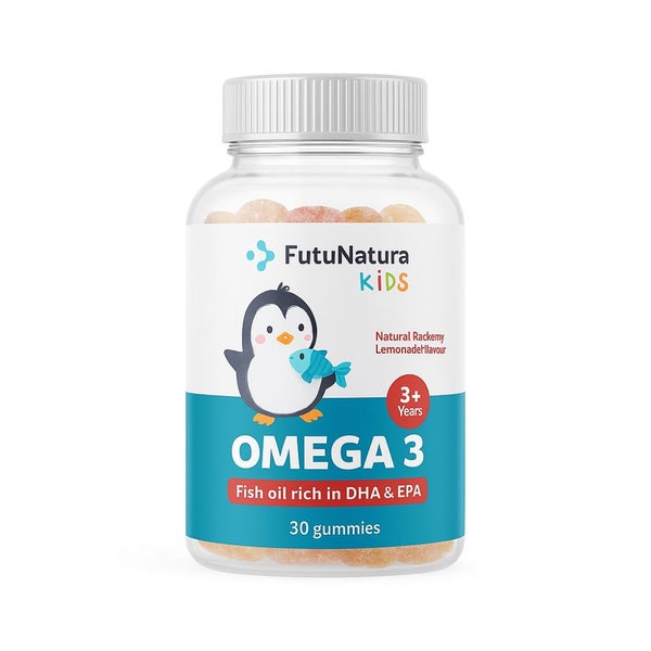 FutuNatura Omega-3 Gummies für Kinder - zur Unterstützung des Gehirns und der Sehkraft 30 St