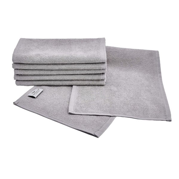6x Rasiertücher 22 x 70 cm grau Rasierhandtuch Gesichtstuch Barber Towel für die perfekte Rasur