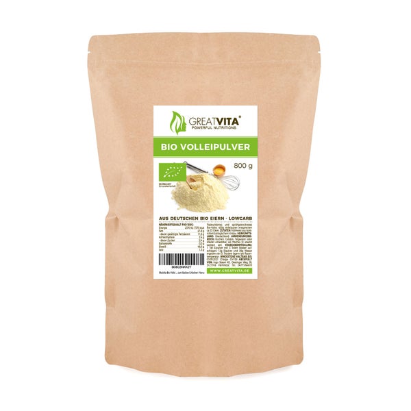 GreatVita Bio Vollei Pulver 800 g