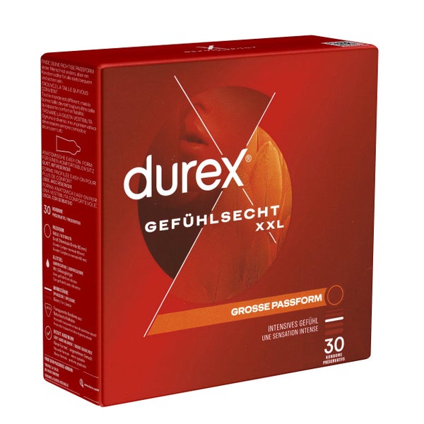 Gefühlsecht XXL Kondome – 30 extra große Kondome Easy-On (30 Kondome) 30 St