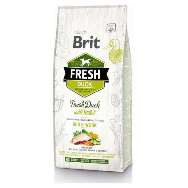 Brit Fresh Hund - Active dogs - Duck - Run & Work, 0,25 kg