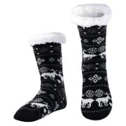 Wintersocken Herren Antirutschsohle Thermo Innenfrottee Blac 1 St