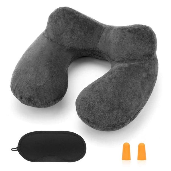 Aufblasbares Nackenkissen Reisekissen ergonomische 1 St
