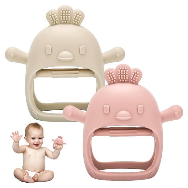 Beißring Baby 2 Stück Zahnungshilfe Sensorisches 1 St