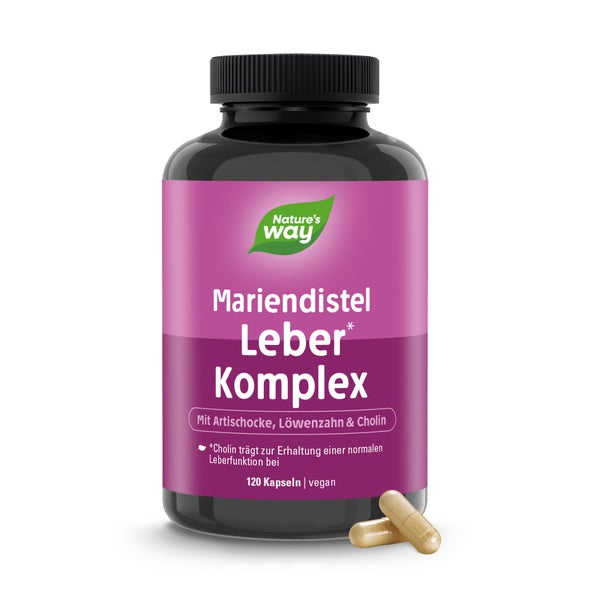 Mariendistel Leber Komplex Kapseln I 3in1 Komplex aus Mariendistel, Löwenzahn, Artischocke plus C... 120 St