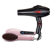 Italian Design ELECTRICAL ITEMS PROFESSIONAL PACK IONIC HAIRDRYER+ STRAIGHTENING BRUSH ID  .