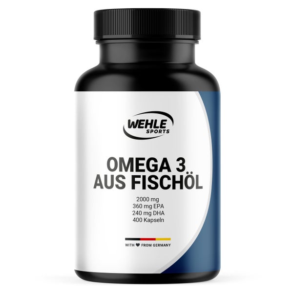 Omega 3 Fischöl 2000mg - 400 Kapseln - Wehle 400 St