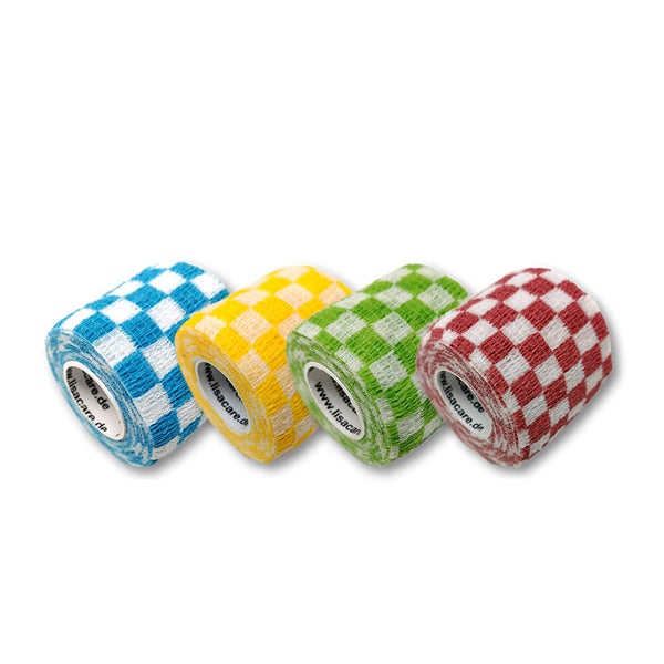 LisaCare Pflasterverband - 5cm x 4,5m - Karo-Mix 4 St