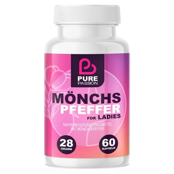 Pure Passion® Mönchspfeffer Kapseln für Frauen | weibliche Balance, Lust & Sinnlichkeit 60 St