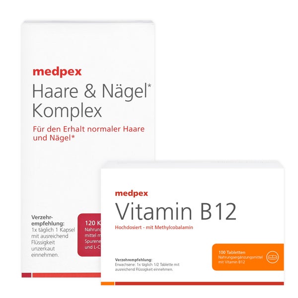 medpex Haar & Nägel & medpex Vitamin B12 1 Set