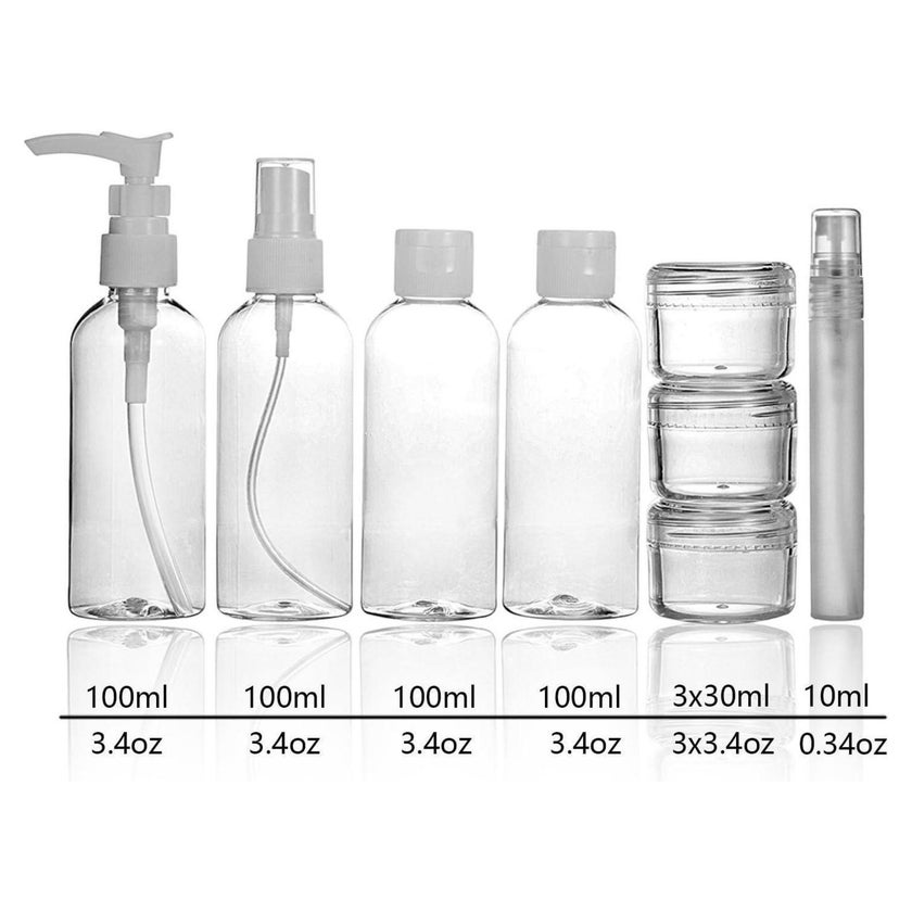 Reiseflaschen 100ml 8 transparent Handgepäck Flüssigkeiten S 1 St günstig kaufen