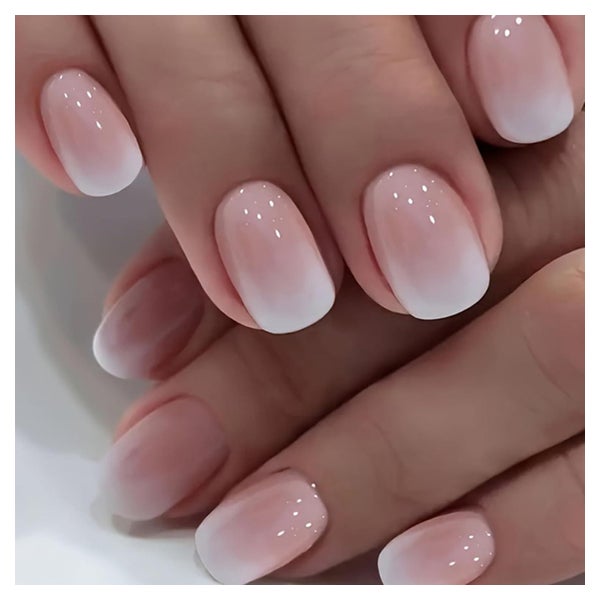 24 Stück Eckig Nägel Hellrosa Künstliche Press on Nails mit 1 St