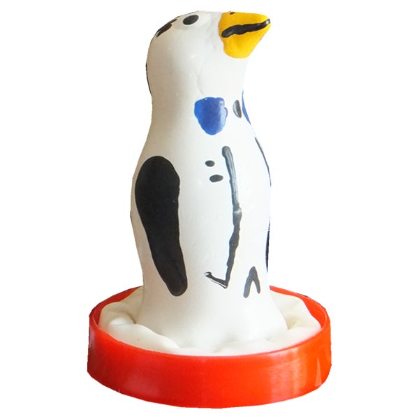 Scherzkondom „Pinguin“ Handbemalt, Geschenk für Tierfreunde (1 Stück) 1 St
