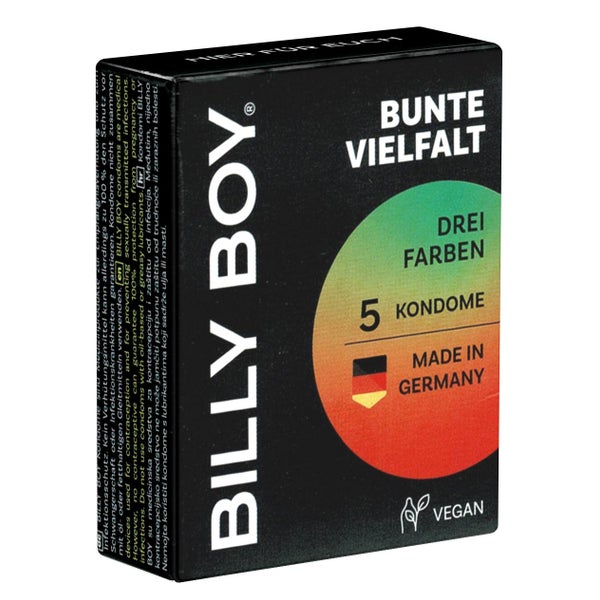Bunte Vielfalt, 5 gemischte Kondome in Farben, 52 mm Breite (5 Kondome) 5 St