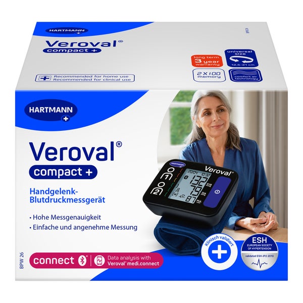 Veroval compact + Handgelenk Blutdruckmessgerät schwarz 1 St